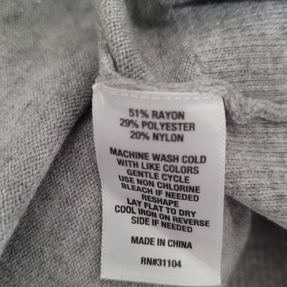 Kim Rogers Gray Draped Cardigan/Decorative Back - Picture 9 of 9
